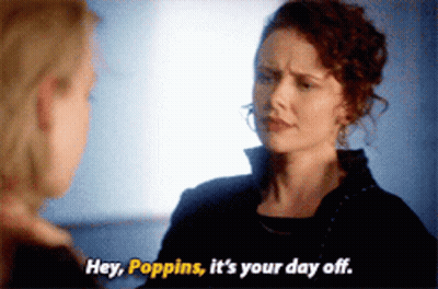 Woman Talking To Another Saying Hey Poppins GIF