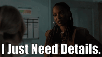 Woman Talking To Another Woman Saying I Just Need Details GIF
