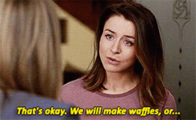 Woman Talking To Another Woman Saying That's Okay We'll Make Waffles GIF