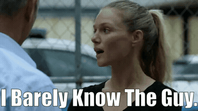 Woman Talking To Man Saying I Barely Know The Guy GIF