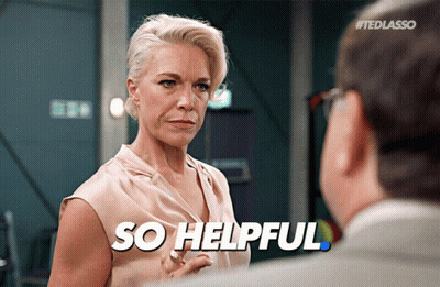 Woman Talking to Man Saying So Helpful