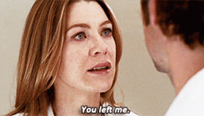 Woman Talking To Man Saying You Left Me GIF