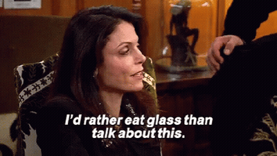 Woman Talking To Man Says I'd Rather Eat Glass GIF