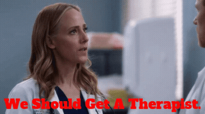 Woman Talking To Man We Should Get A Therapist GIF