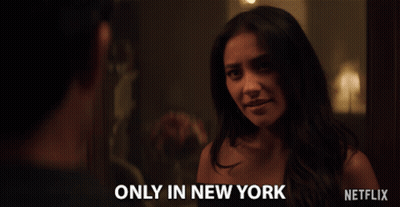 Woman Talking To Man With Only In New York GIF