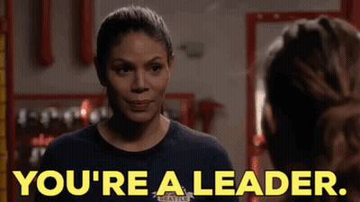 Woman Telling Another You're A Leader GIF