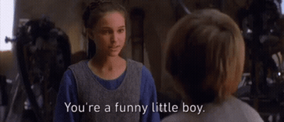 Woman Telling Boy You're A Funny Little Boy GIF