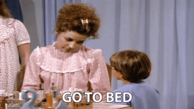 Woman Telling Child To Go To Bed GIF