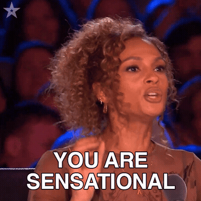 Woman Telling Crowd You Are Sensational GIF