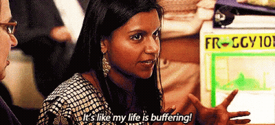 Woman Telling Man It's Like My Life Is Buffering GIF