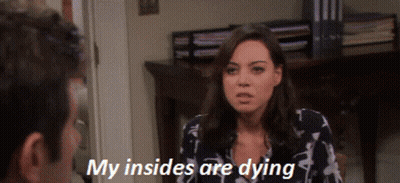 Woman Telling Man My Insides Are Dying GIF