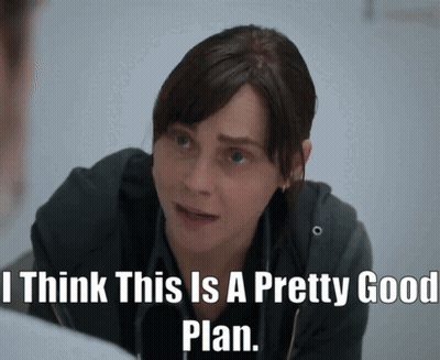 Woman Telling Man Pretty Good Plan GIF
