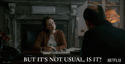 Woman Tells Man It's Not Usual Netflix GIF