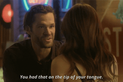 Woman Tells Man Tip Of Your Tongue GIF