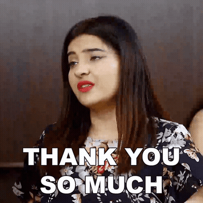 Woman Thank You So Much Floral Shirt GIF