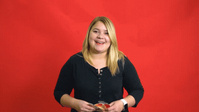 Woman Throwing Hands In Air Saying Stickers GIF