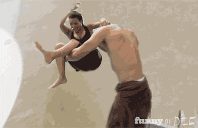 Woman Thrown To Skibidi Toilet Meme GIF