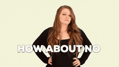 Woman Thumbs Down Saying How About No GIF
