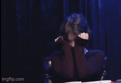 Woman Thumbs Up In Front Of Blue Curtain Imgflip GIF