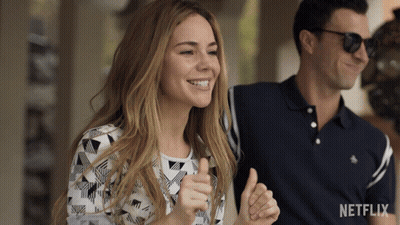 Woman Thumbs Up Next To Man Netflix Logo GIF