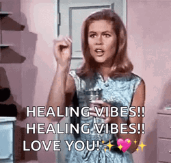 Woman Tossing Sparkles Healing Vibes GIF