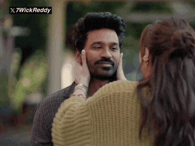 Woman Touches Man Face With 7Wickreddy Sticker GIF