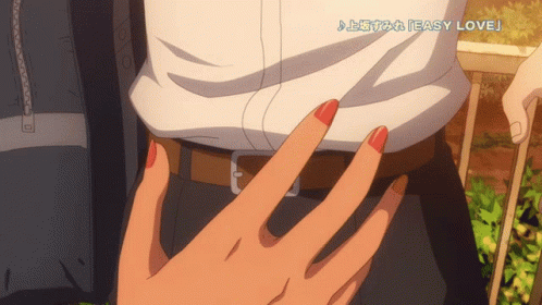 Woman Touching Man's Waist Easy Love GIF