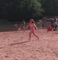 Woman Tumble Trouble Cartwheel GIF