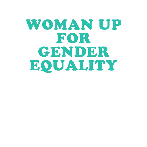 Woman Up For Gender Equality Raising Fists Sticker