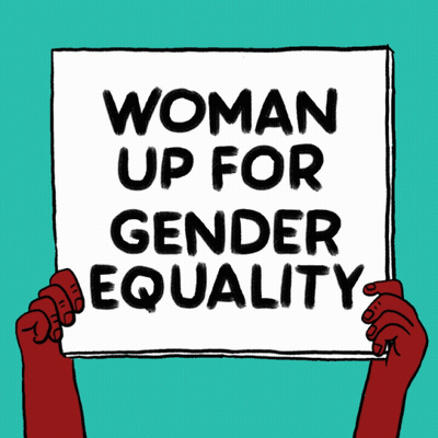 Woman Up For Gender Equality Sign