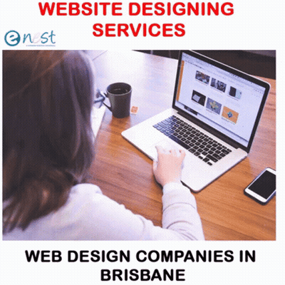 Woman Using Laptop Website Designing Services Web Design Companies Brisbane GIF