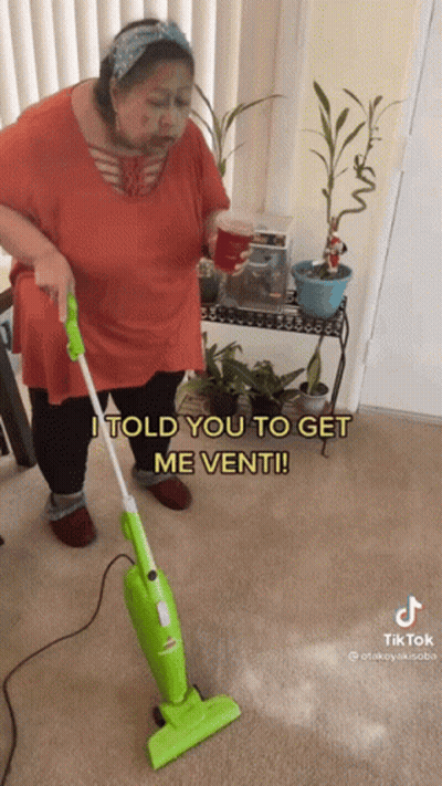 Woman Using Vacuum Says I Told You To Get Me Vent GIF
