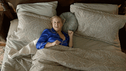 Woman Waking Up Happily GIF