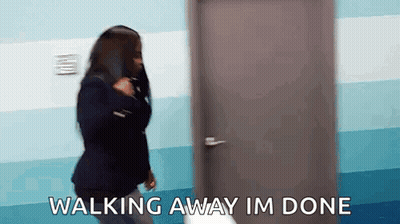 Woman Walking Away Saying Walking Away Im Done GIF