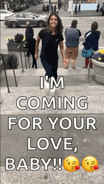 Woman Walking Down Stairs Coming For Love GIF
