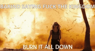 Woman Walking In Front Of Explosion Burn It All Down GIF