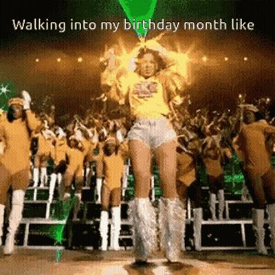 Woman Walking Into Her Birthday Month GIF