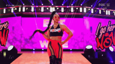 Woman Walking Runway Wrestling Match GIF