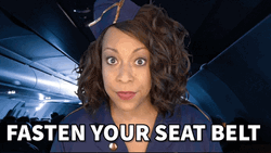 Woman Warning Fasten Your Seat Belt GIF
