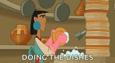 Woman Washing Dishes Doing The Dishes GIF
