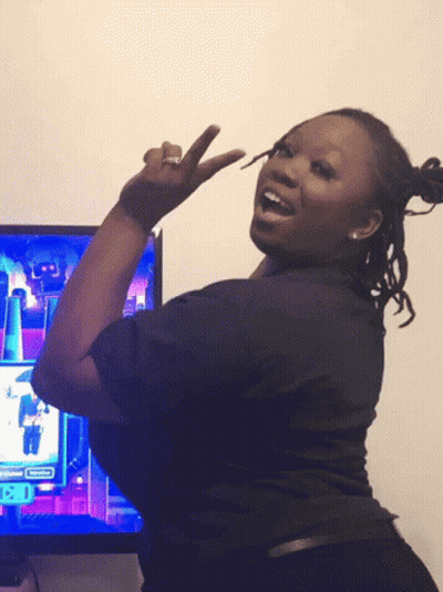 Woman Watching Game On TV GIF