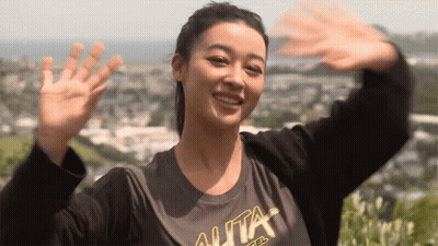 Woman Wearing Alta T-Shirt GIF