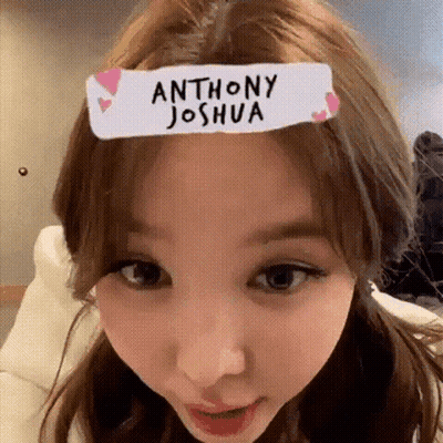 Woman Wearing Anthony Joshua Headband GIF