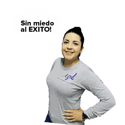 Woman Wearing Azul Shirt Sticker