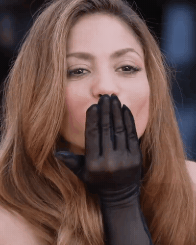 Woman Wearing Black Glove Covering Mouth GIF