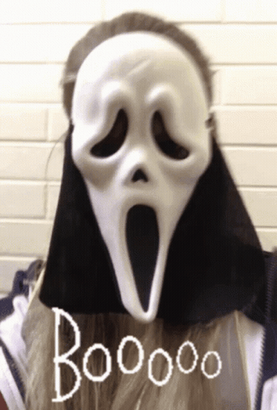 Woman Wearing Blue Face Mask With Tayomaki GIF
