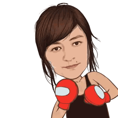 Woman Wearing Boxing Gloves Sticker