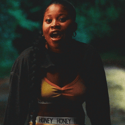 Woman Wearing Crop Top Saying Honey GIF