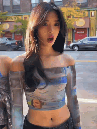 Woman Wearing Crop Top With Man Image GIF