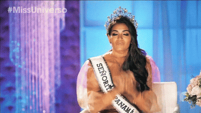 Woman Wearing Crown And Sash Saying Panama GIF